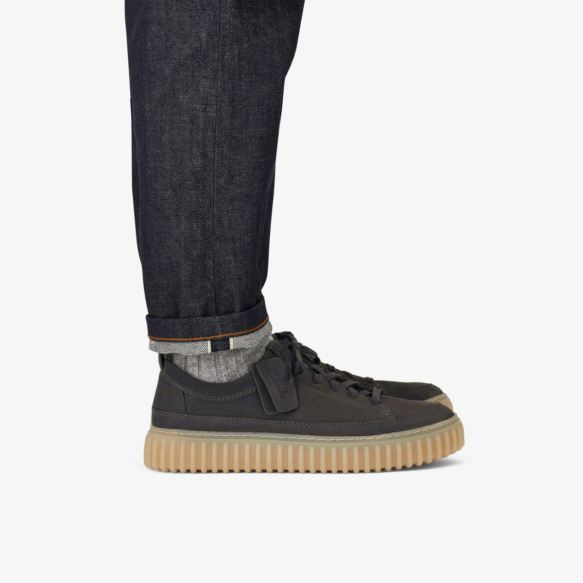 Clarks Men Torhill Lace Dark Grey Nubuck