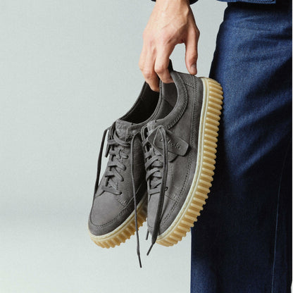 Clarks Men Torhill Lace Dark Grey Nubuck