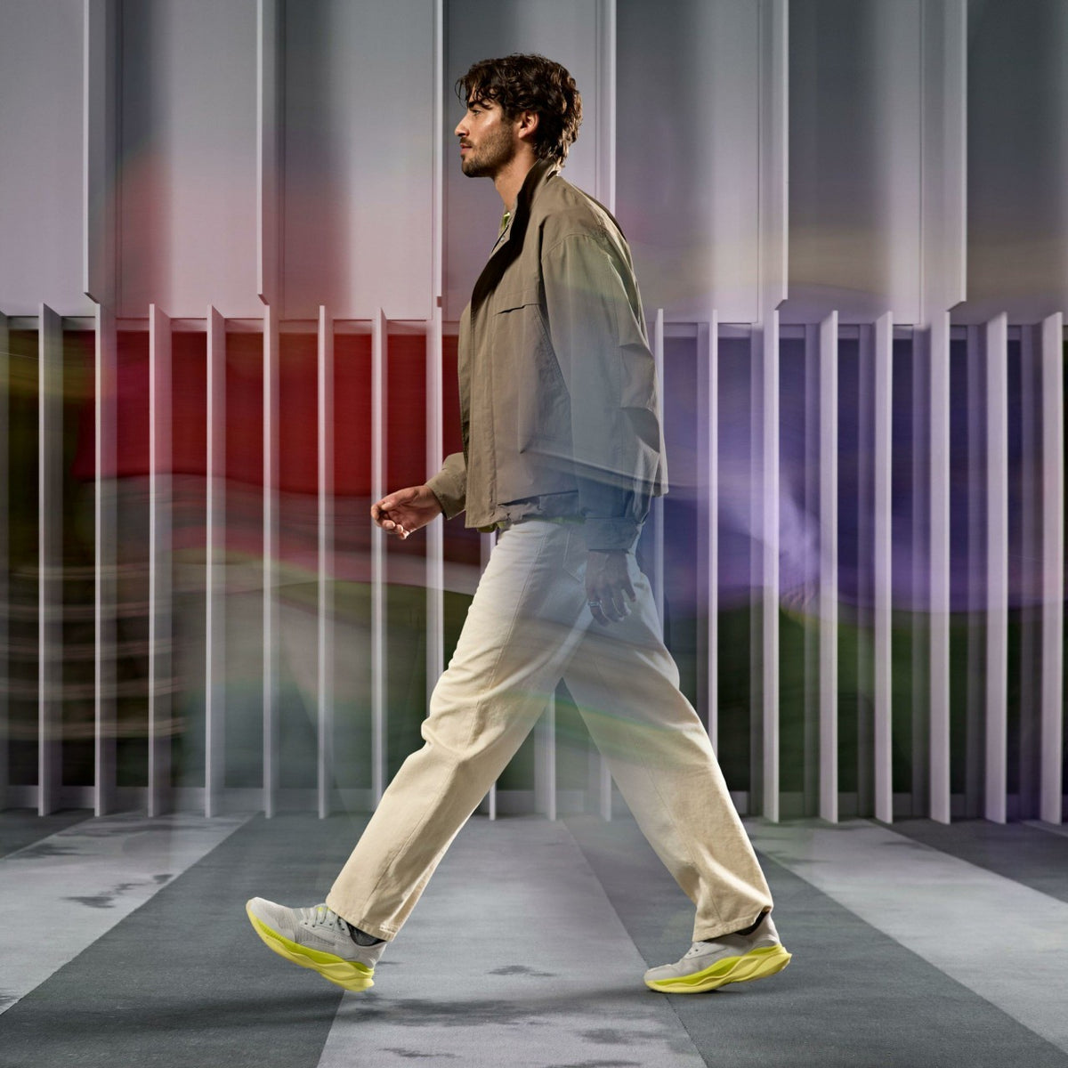 Clarks Men Clarks Pace Lime Combination