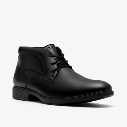Clarks Men Eldredge Mid Black Leather