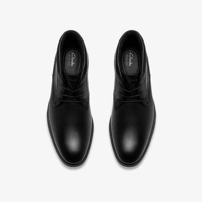 Clarks Men Eldredge Mid Black Leather