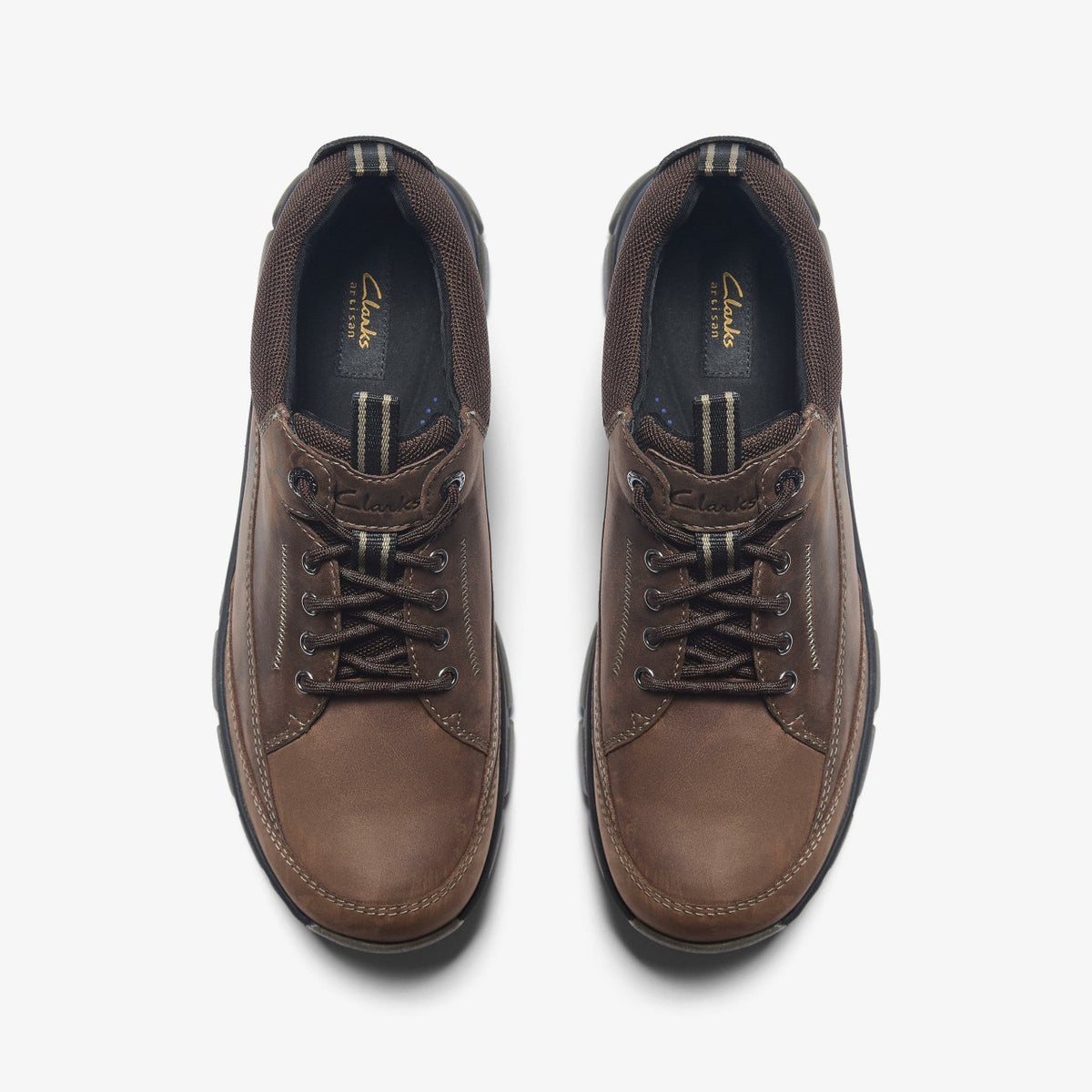 Clarks Men Spypath Lo GORE-TEX Dark Brown Leather