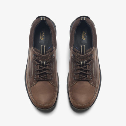 Clarks Men Spypath Lo GORE-TEX Dark Brown Leather