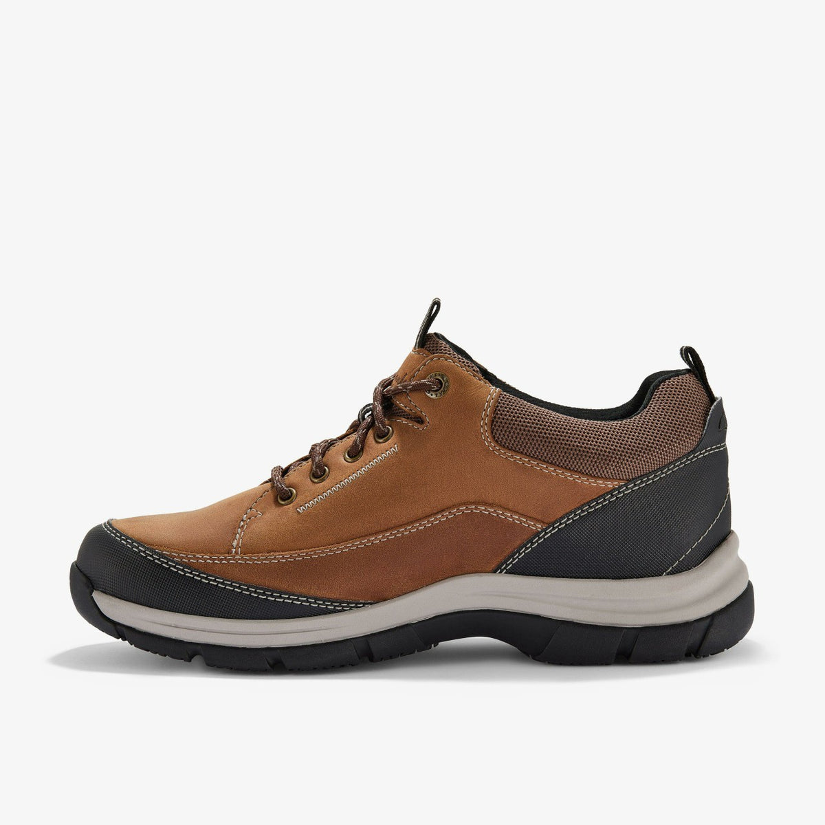 Clarks Men Spypath Lo GORE-TEX Dark Tan Leather