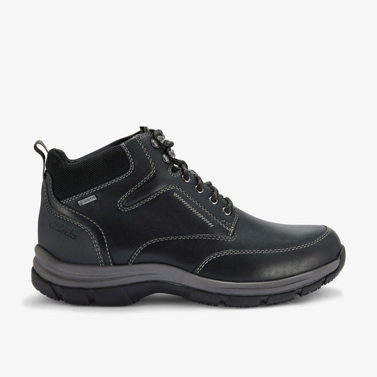 Clarks Men Spypath Hi GORE-TEX Black Leather