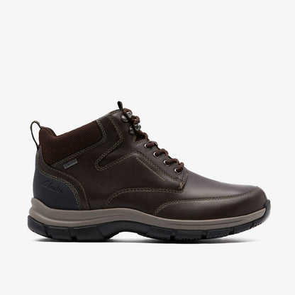 Clarks Men Spypath Hi GORE-TEX Dark Brown Leather
