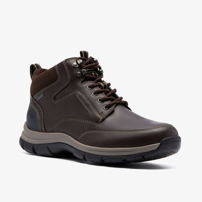 Clarks Men Spypath Hi GORE-TEX Dark Brown Leather