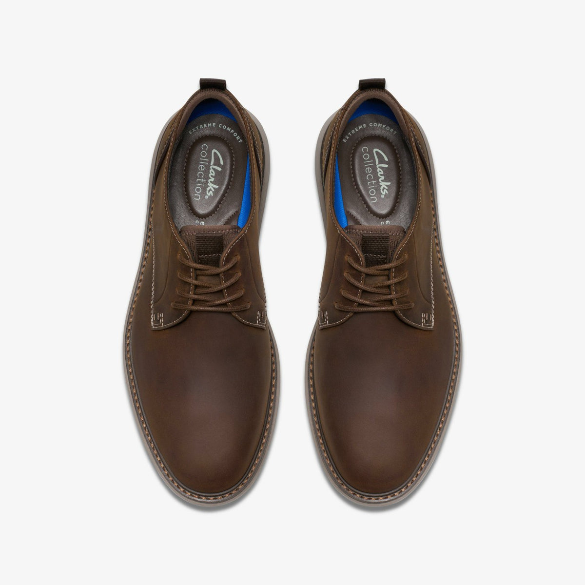 Clarks Men Brantin Plain Beeswax Leather