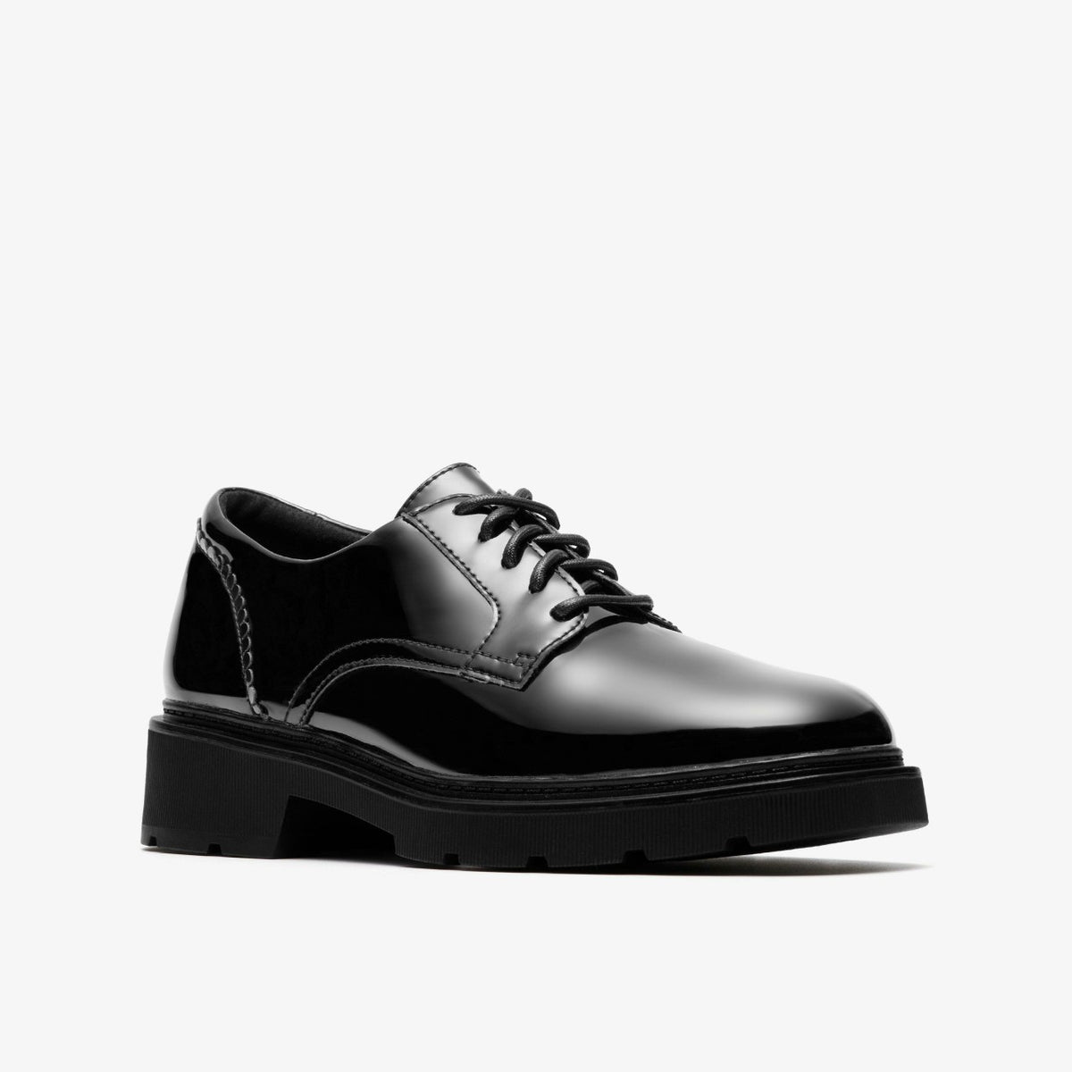 Clarks Women Lauryl Lace Black Patent