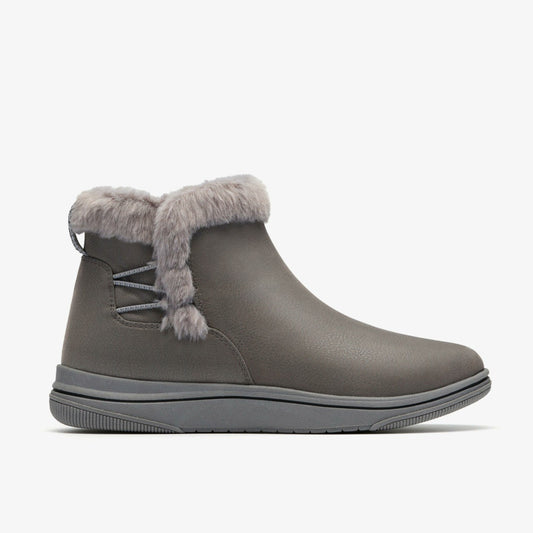 Clarks Women Brinkley Fur Dark Grey Combination