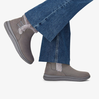 Clarks Women Brinkley Fur Dark Grey Combination