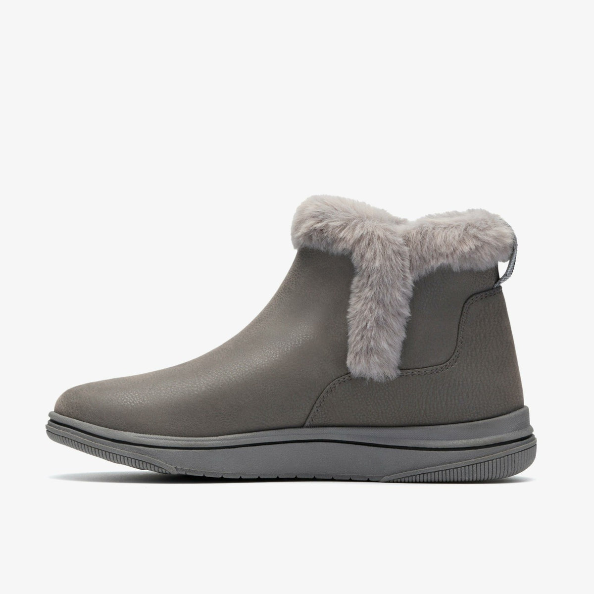 Clarks Women Brinkley Fur Dark Grey Combination