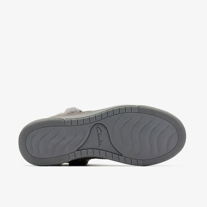 Clarks Women Brinkley Fur Dark Grey Combination