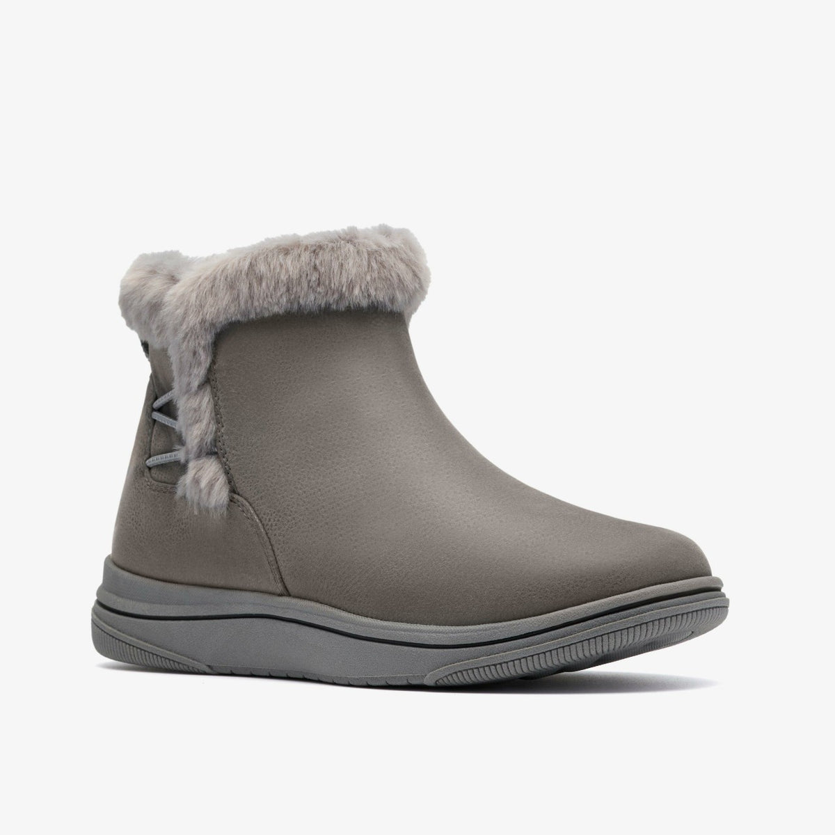 Clarks Women Brinkley Fur Dark Grey Combination