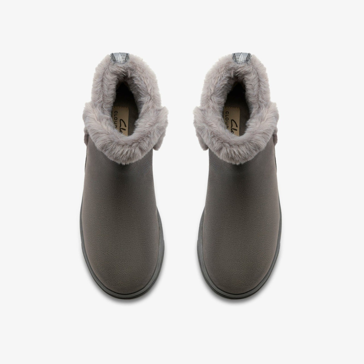 Clarks Women Brinkley Fur Dark Grey Combination