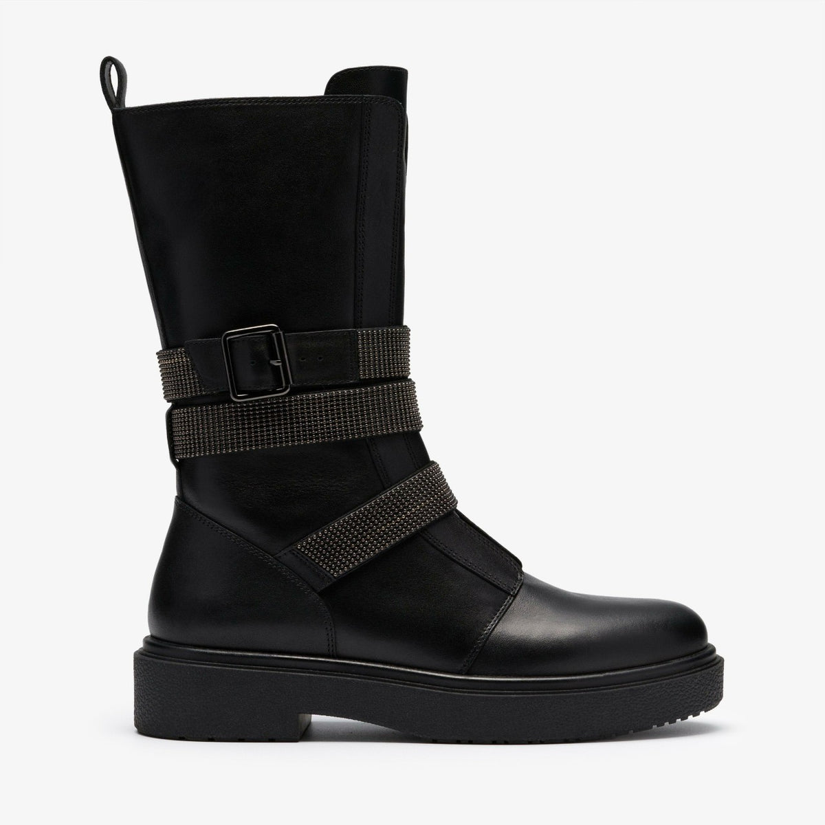 Clarks Women Muster Chain Black Leather
