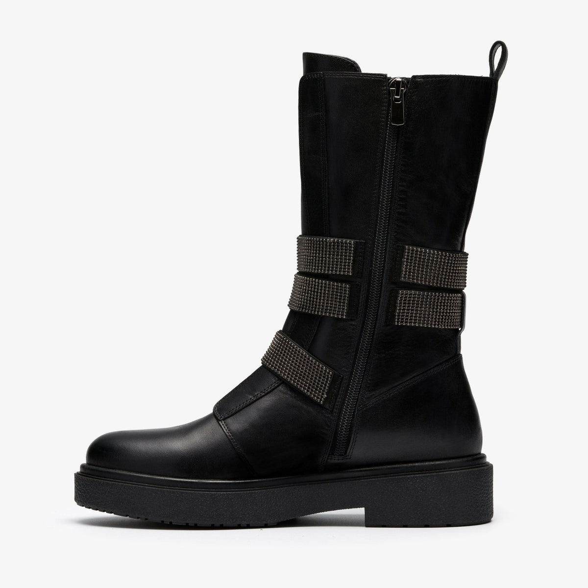 Clarks Women Muster Chain Black Leather