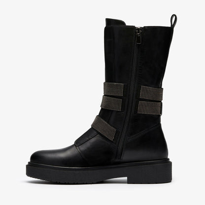 Clarks Women Muster Chain Black Leather