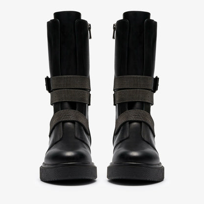 Clarks Women Muster Chain Black Leather