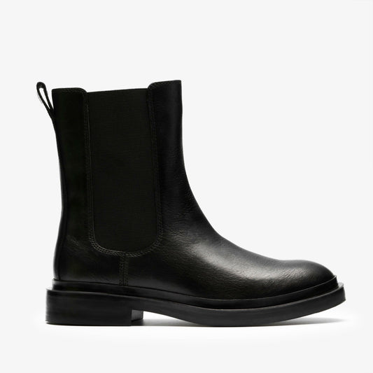 Clarks Women Previa Top Black Leather