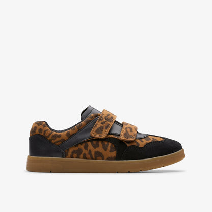 Clarks Kids Disco Vibe Kid Leopard Print