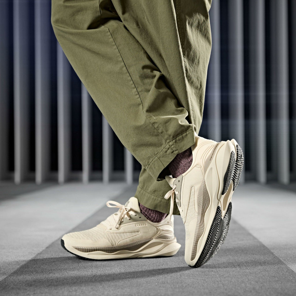 Clarks Men Clarks Pace Off White Combination