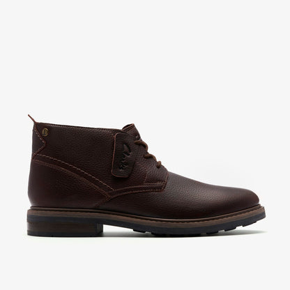 Clarks Men Newford Mid Waterproof Brown Warmlined Leather