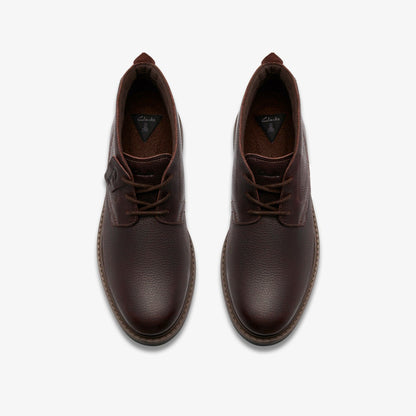 Clarks Men Newford Mid Waterproof Brown Warmlined Leather