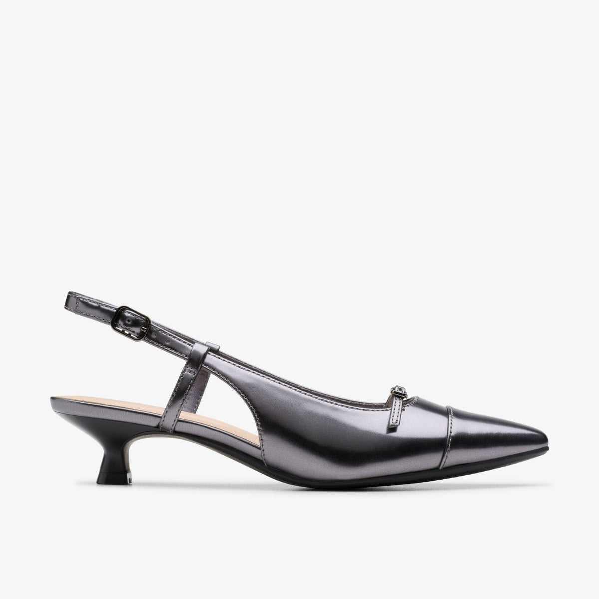 Clarks Women Scarlyt Rowan Dark Pewter Metallic