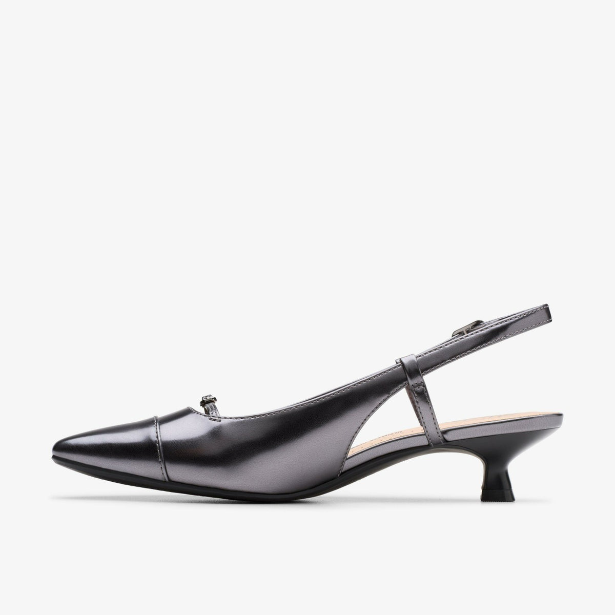 Clarks Women Scarlyt Rowan Dark Pewter Metallic