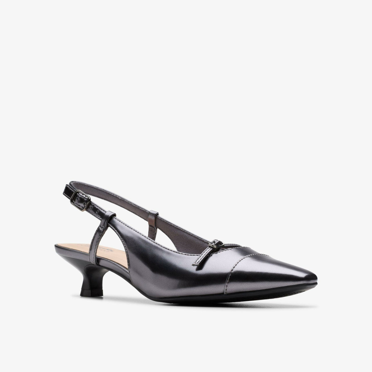 Clarks Women Scarlyt Rowan Dark Pewter Metallic