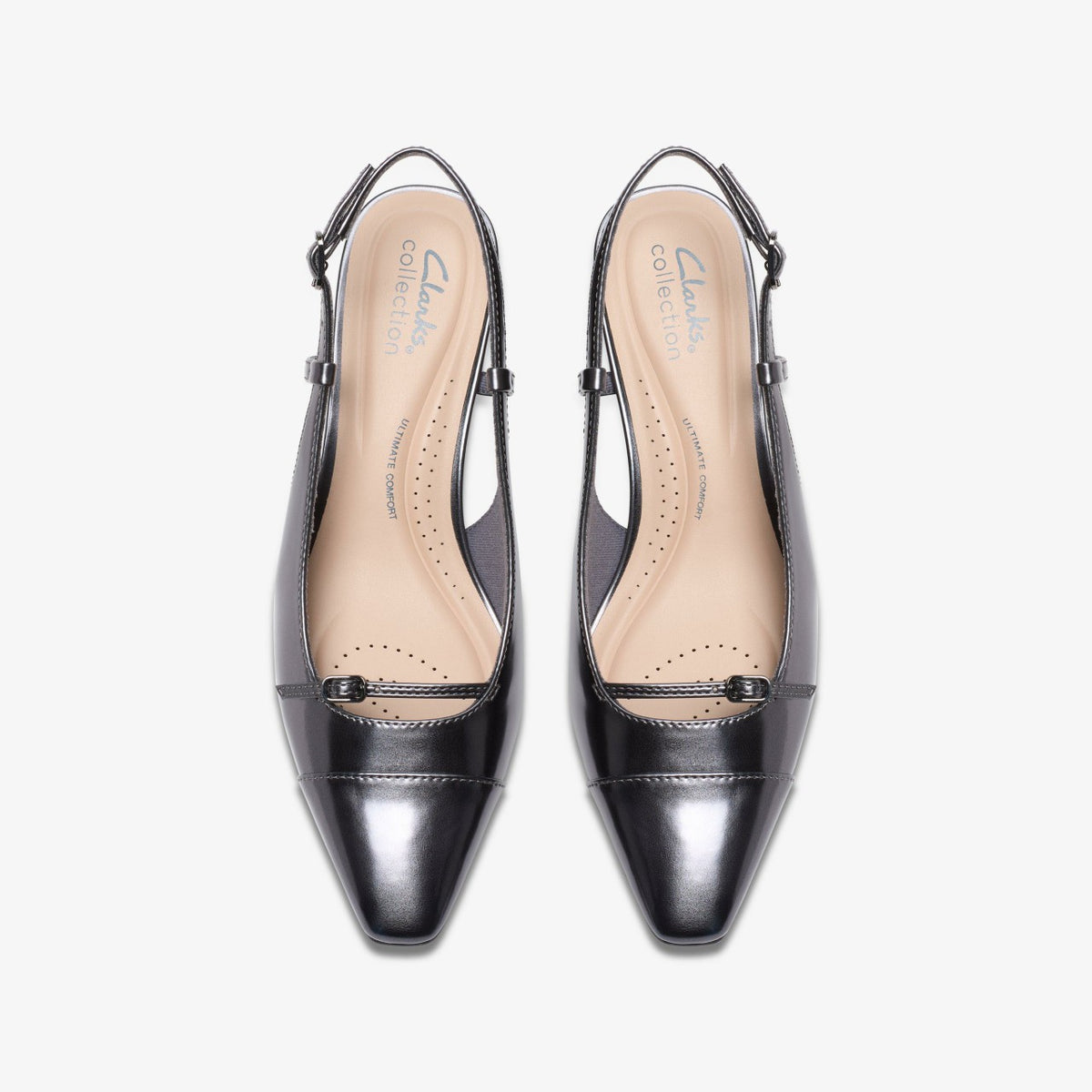 Clarks Women Scarlyt Rowan Dark Pewter Metallic