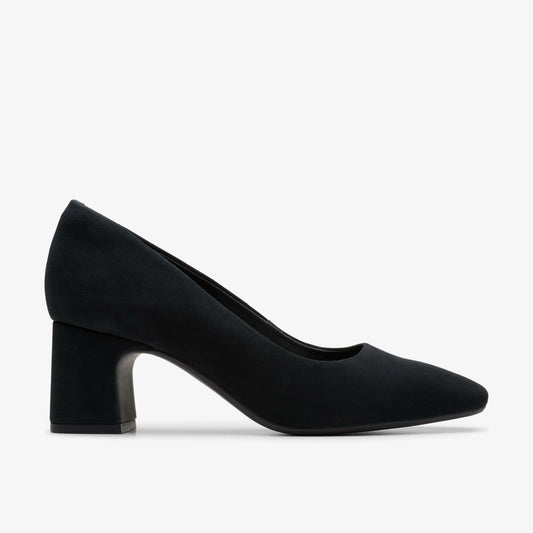 Clarks Women Fernie Court Black Suede