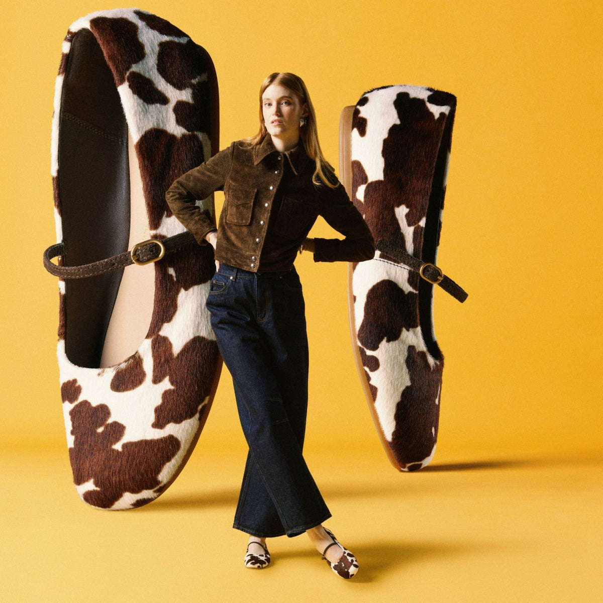 Clarks Women Livia Sky Cow Print
