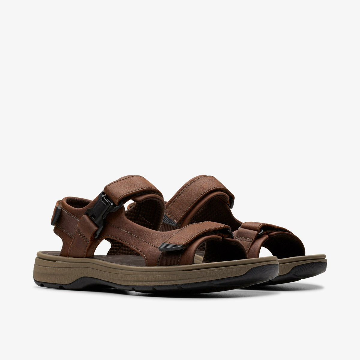 Clarks Men Saltway Edge Dark Brown Leather
