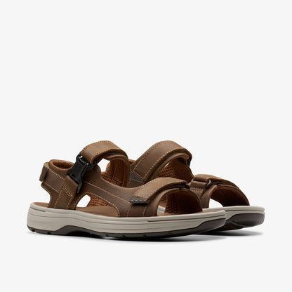 Clarks Men Saltway Edge Light Tan Leather