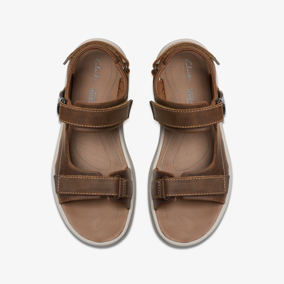 Clarks Men Saltway Edge Light Tan Leather