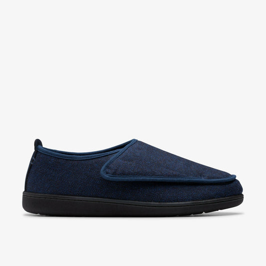 Clarks Men King Riptape Slipper Navy Interest