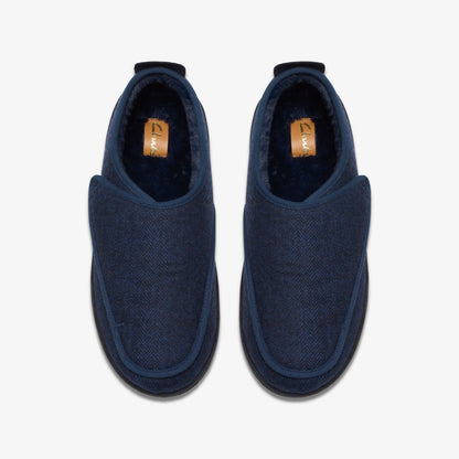 Clarks Men King Riptape Slipper Navy Interest