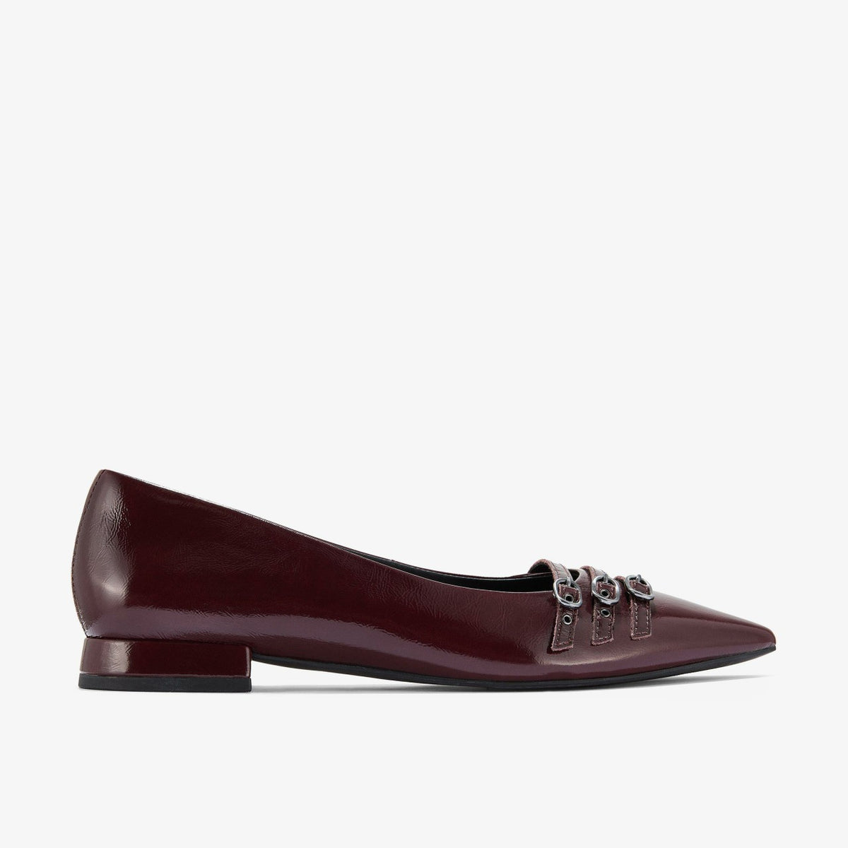 Clarks Women Sensa 15 Strap Burgundy Patent
