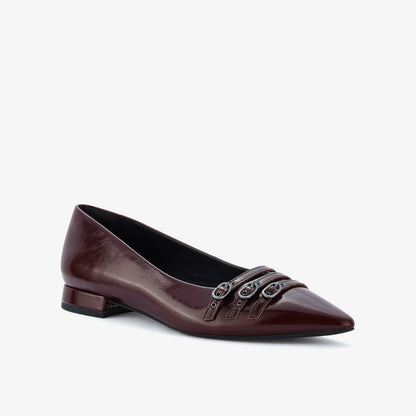 Clarks Women Sensa 15 Strap Burgundy Patent