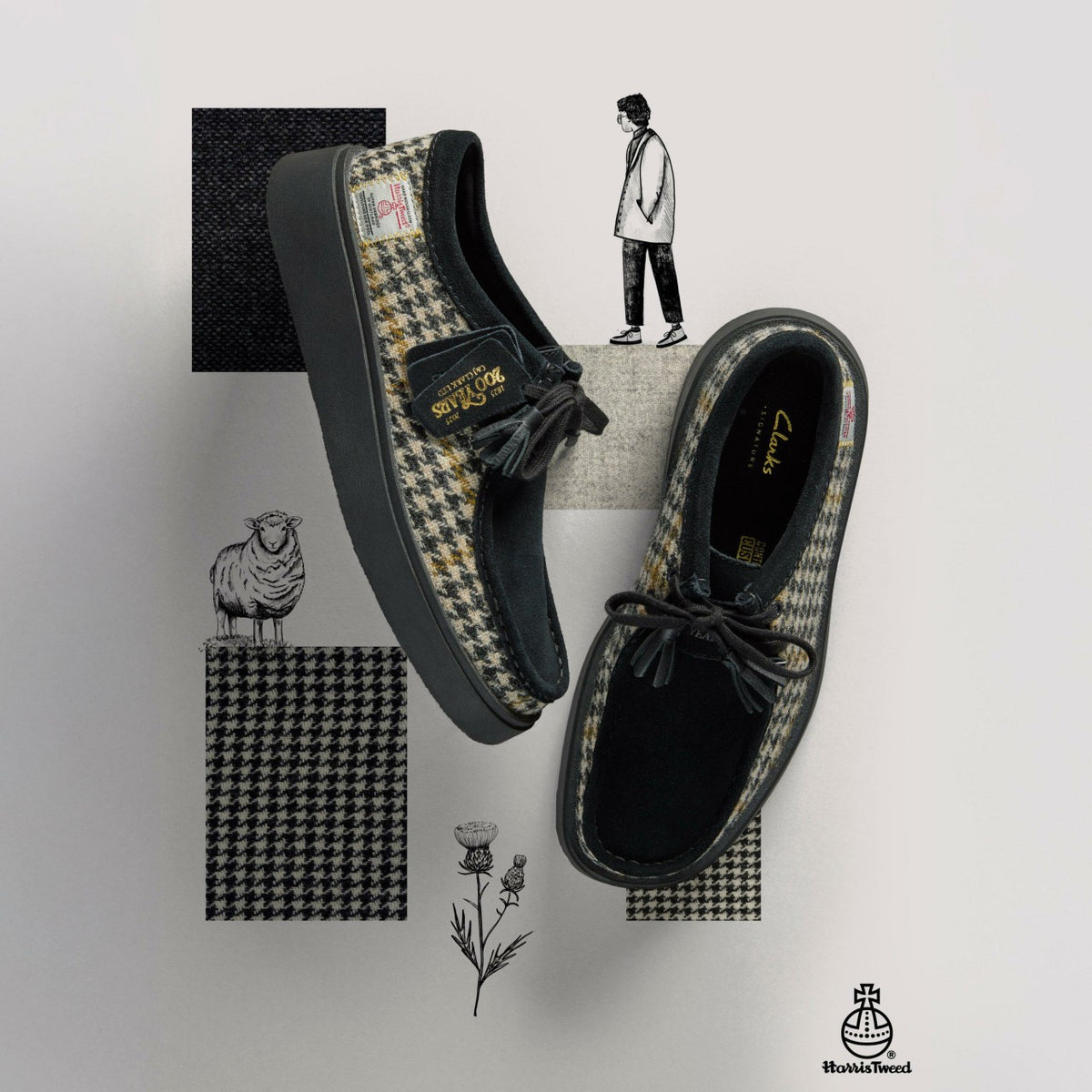 Clarks Men Torview Black Combination