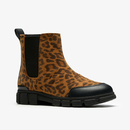 Clarks Kids Evyn Chelsea Kid Leopard Print