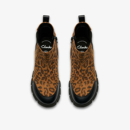 Clarks Kids Evyn Chelsea Kid Leopard Print