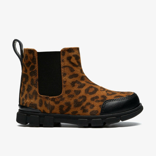 Clarks Kids Evyn Chelsea Toddler Leopard Print