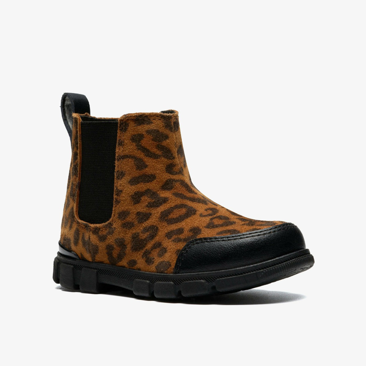 Clarks Kids Evyn Chelsea Toddler Leopard Print