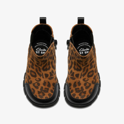 Clarks Kids Evyn Chelsea Toddler Leopard Print
