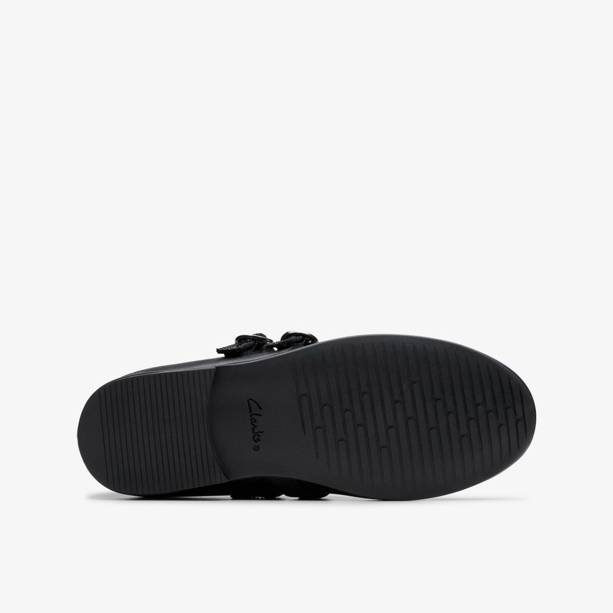Clarks Kids Finja Bar Older Black Leather