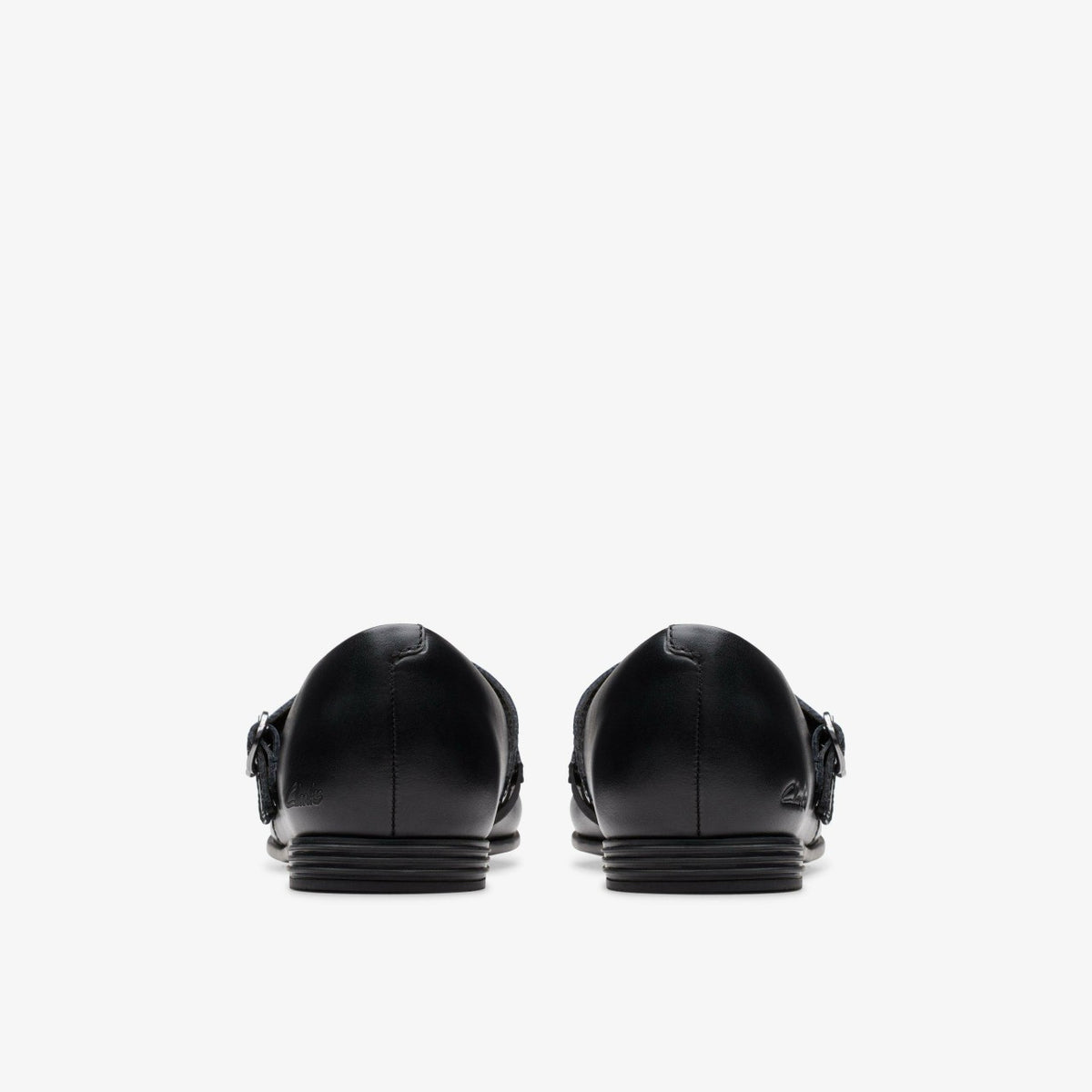 Clarks Kids Finja Bar Older Black Leather