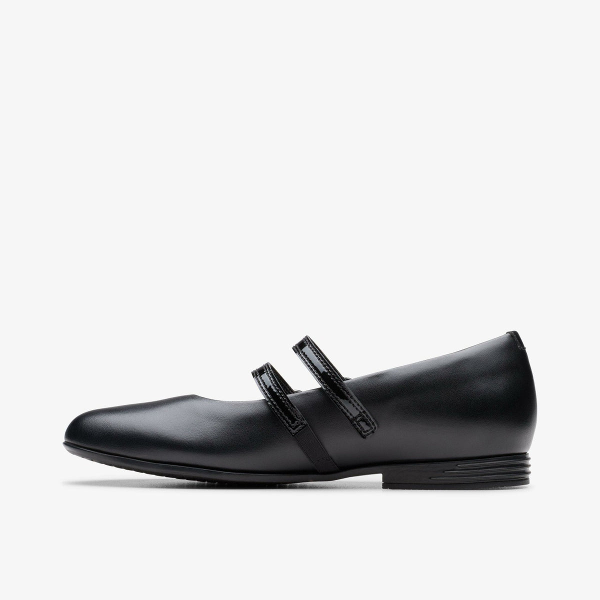 Clarks Kids Finja Bar Youth Black Leather